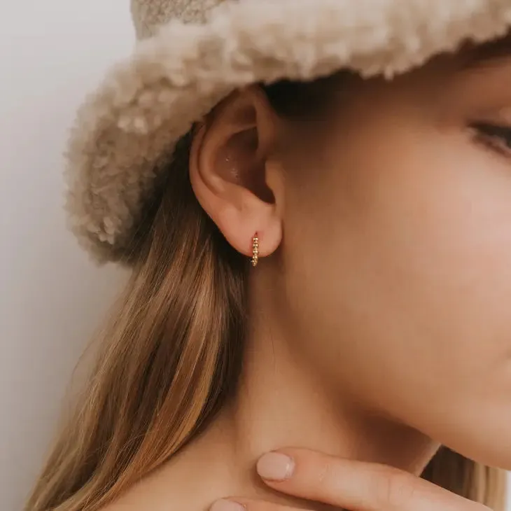 Small Ball Hoop Earring