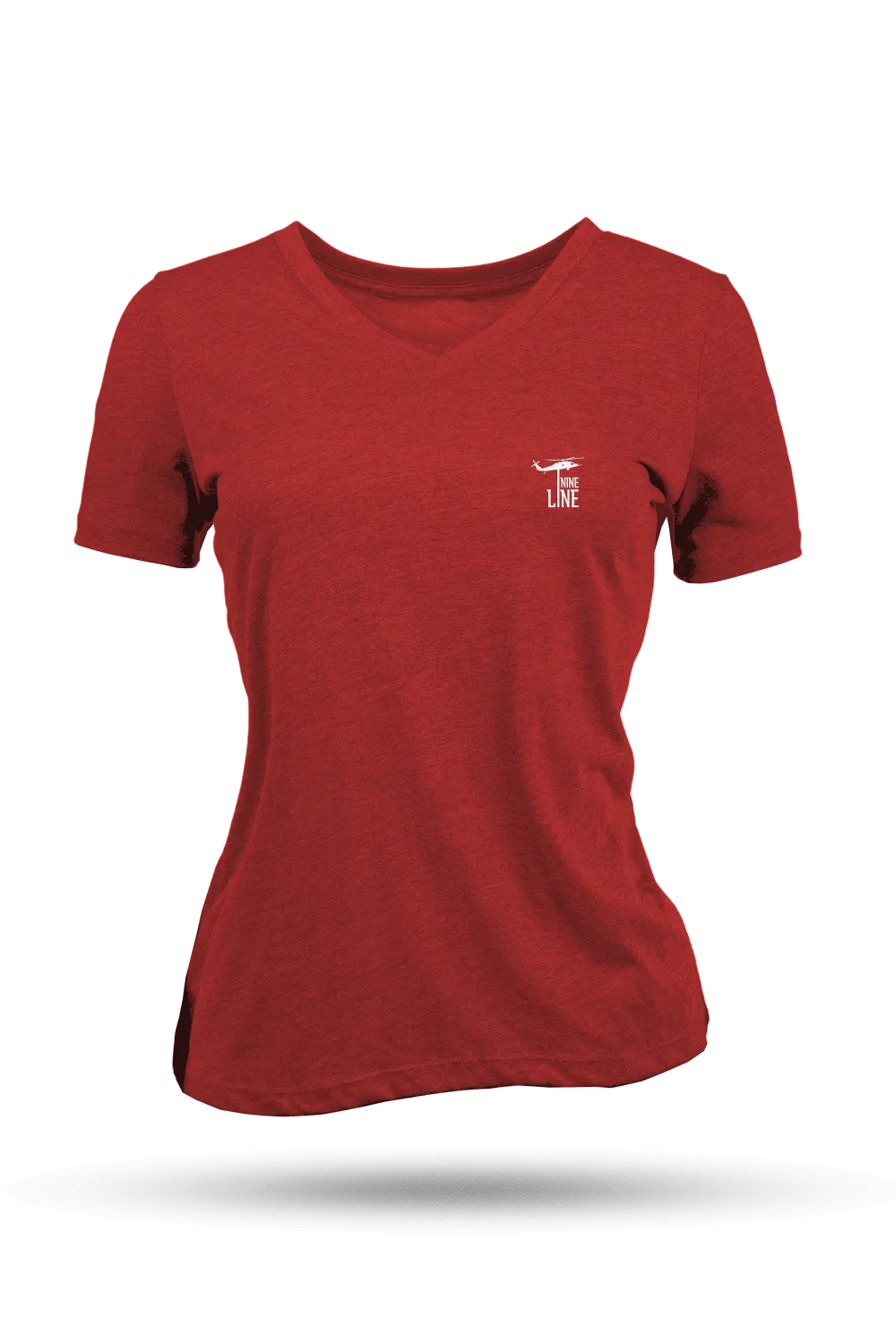 Small Dropline Logo - Women's Relaxed Fit V-Neck Shirt - America Edition