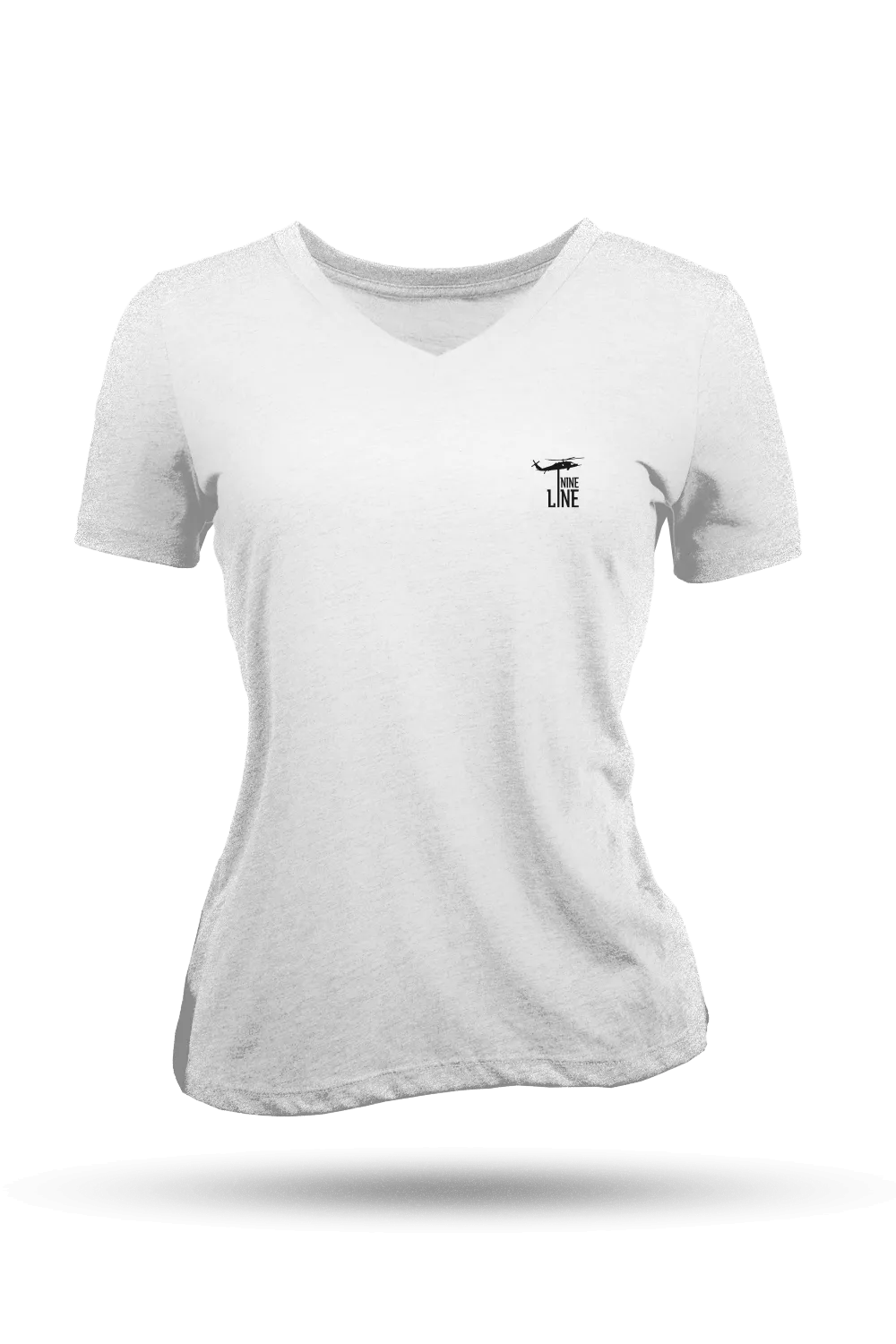 Small Dropline Logo - Women's Relaxed Fit V-Neck Shirt - America Edition