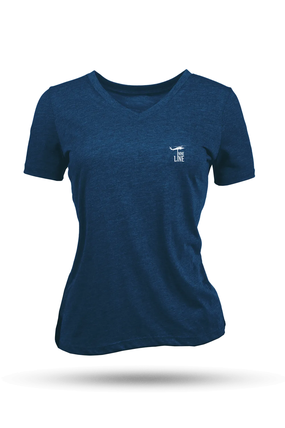 Small Dropline Logo - Women's Relaxed Fit V-Neck Shirt - America Edition