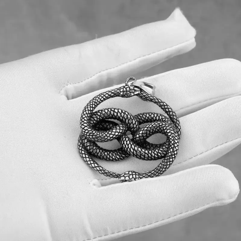 Snake Titanium Steel Pendant - Durable Minimalist Design