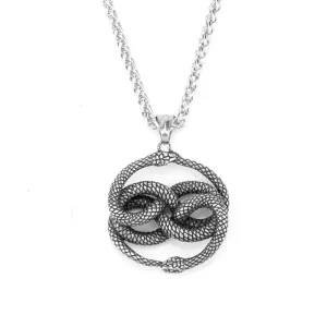 Snake Titanium Steel Pendant - Durable Minimalist Design