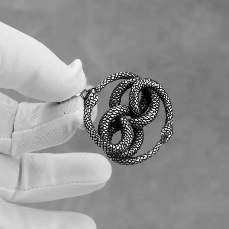Snake Titanium Steel Pendant - Durable Minimalist Design