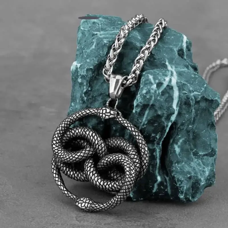 Snake Titanium Steel Pendant - Durable Minimalist Design