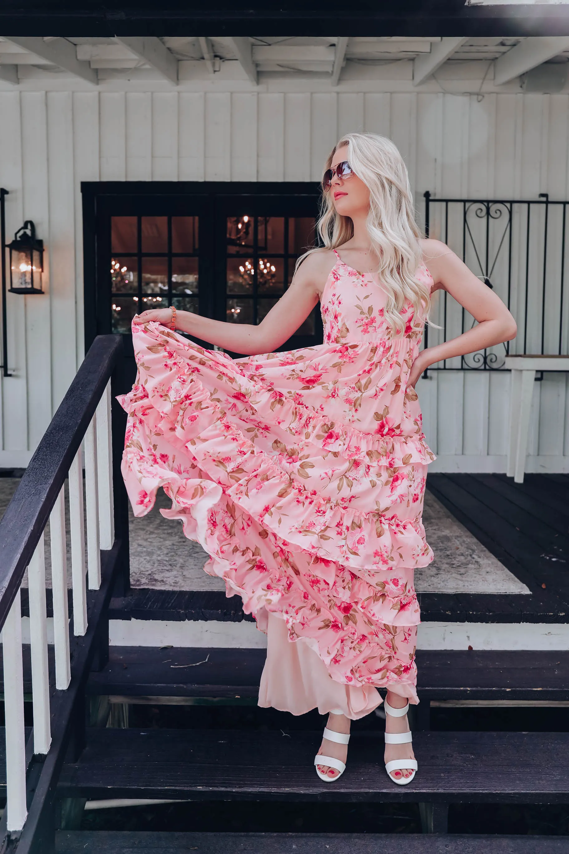 Southern Belle Tiered Floral Maxi Dress