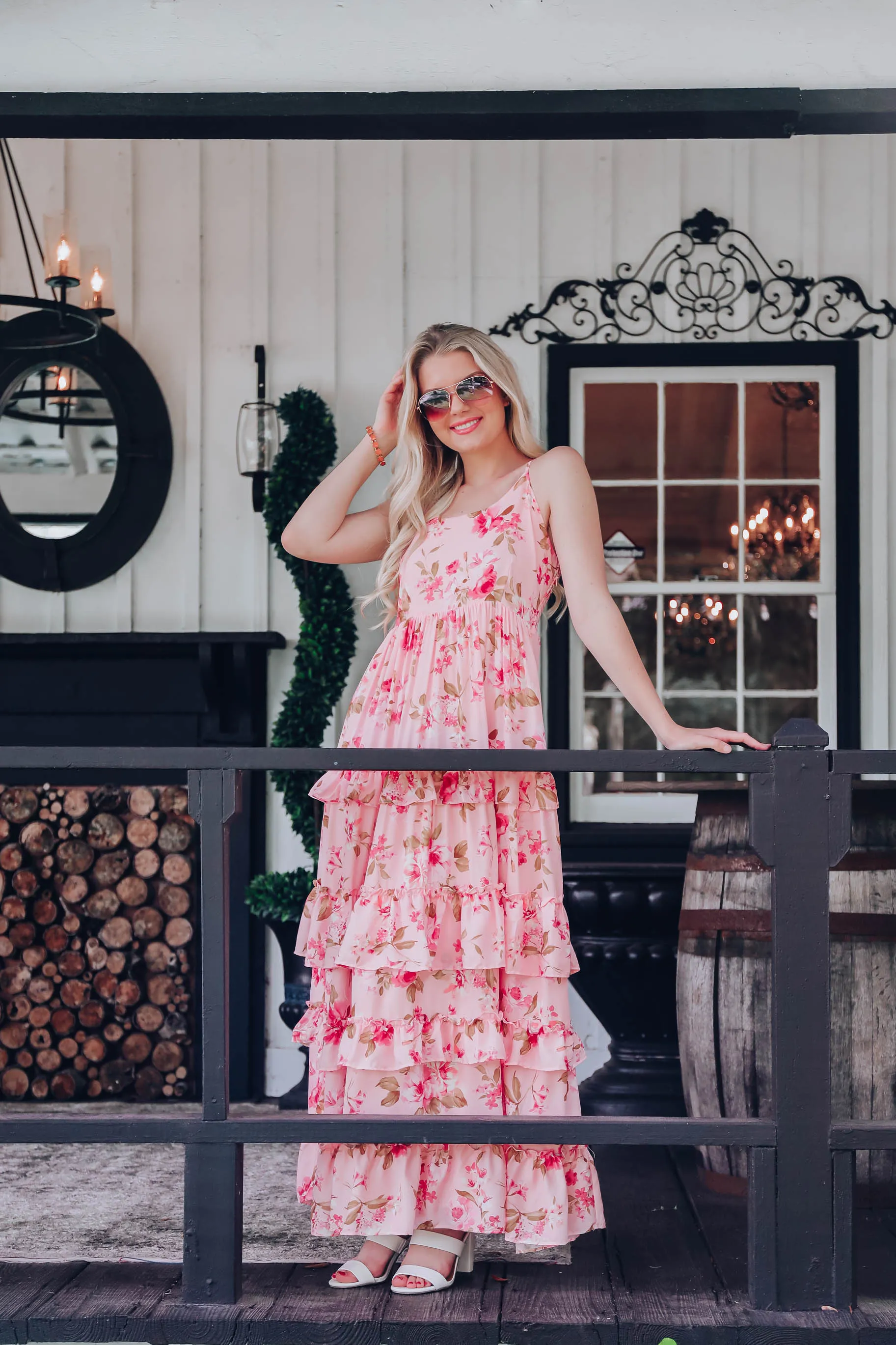 Southern Belle Tiered Floral Maxi Dress