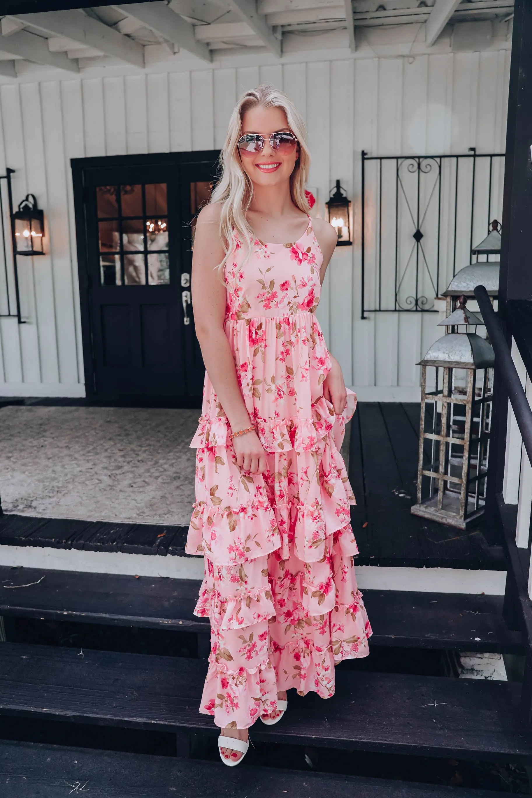 Southern Belle Tiered Floral Maxi Dress