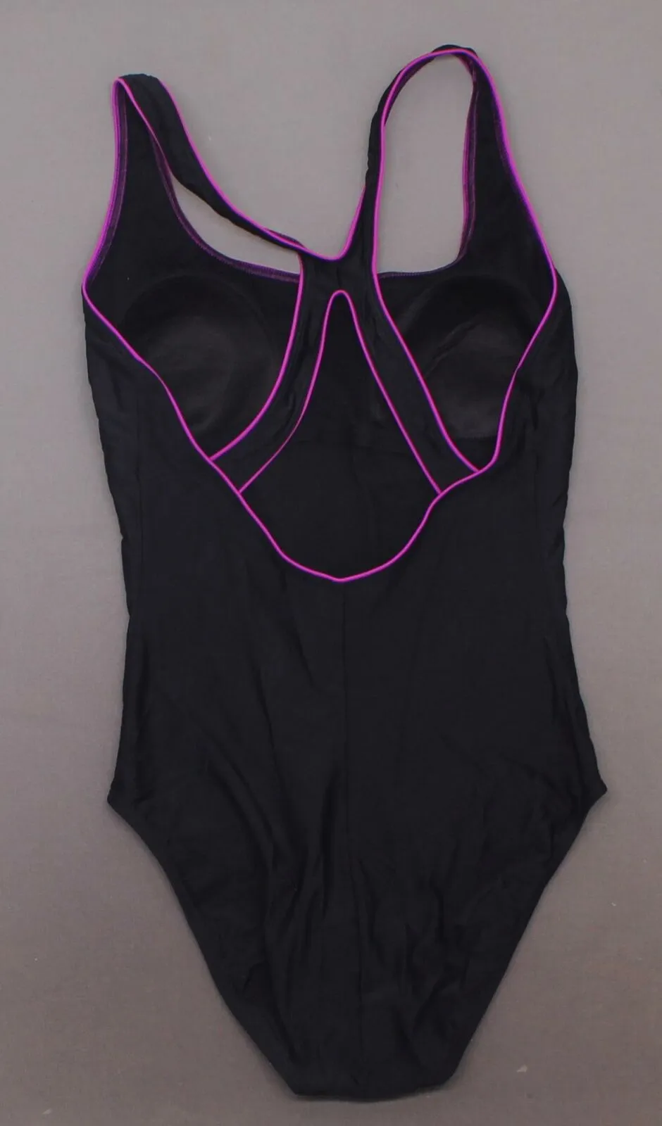 Speedo Women's Racerback One Piece Swimsuit Black / Pink 12