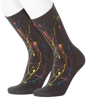 Splatterly Black Women's Socks