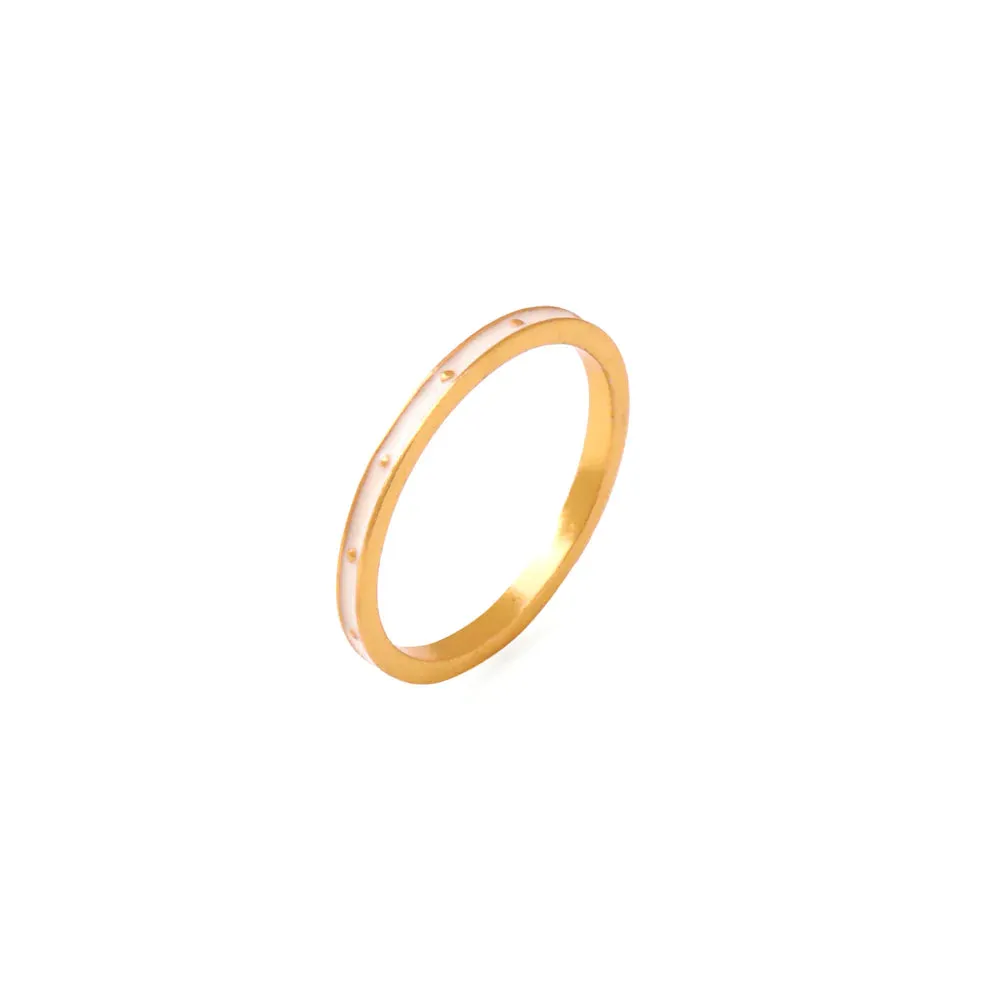 Stack Ring Dots - ivory (s8)