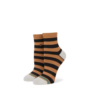 Stance Womens Anything Quarter Socks - Black Brown