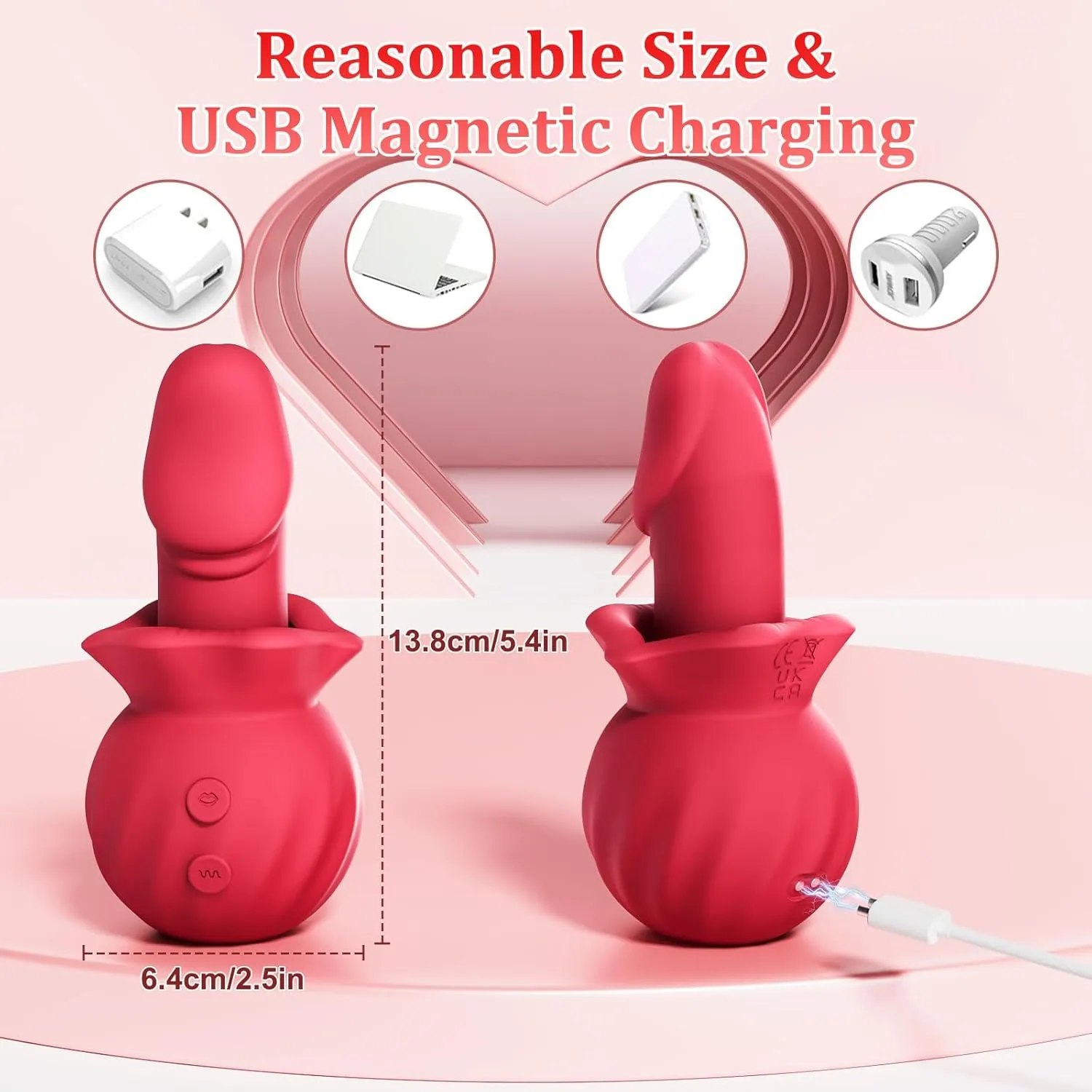 Sucking Dildo Vibrator with 3 Sucking & 10 Wiggling & 10 Vibrating