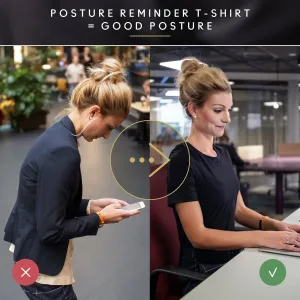Swedish Posture Posture Reminder T-Shirt, Black (Women's Medium)