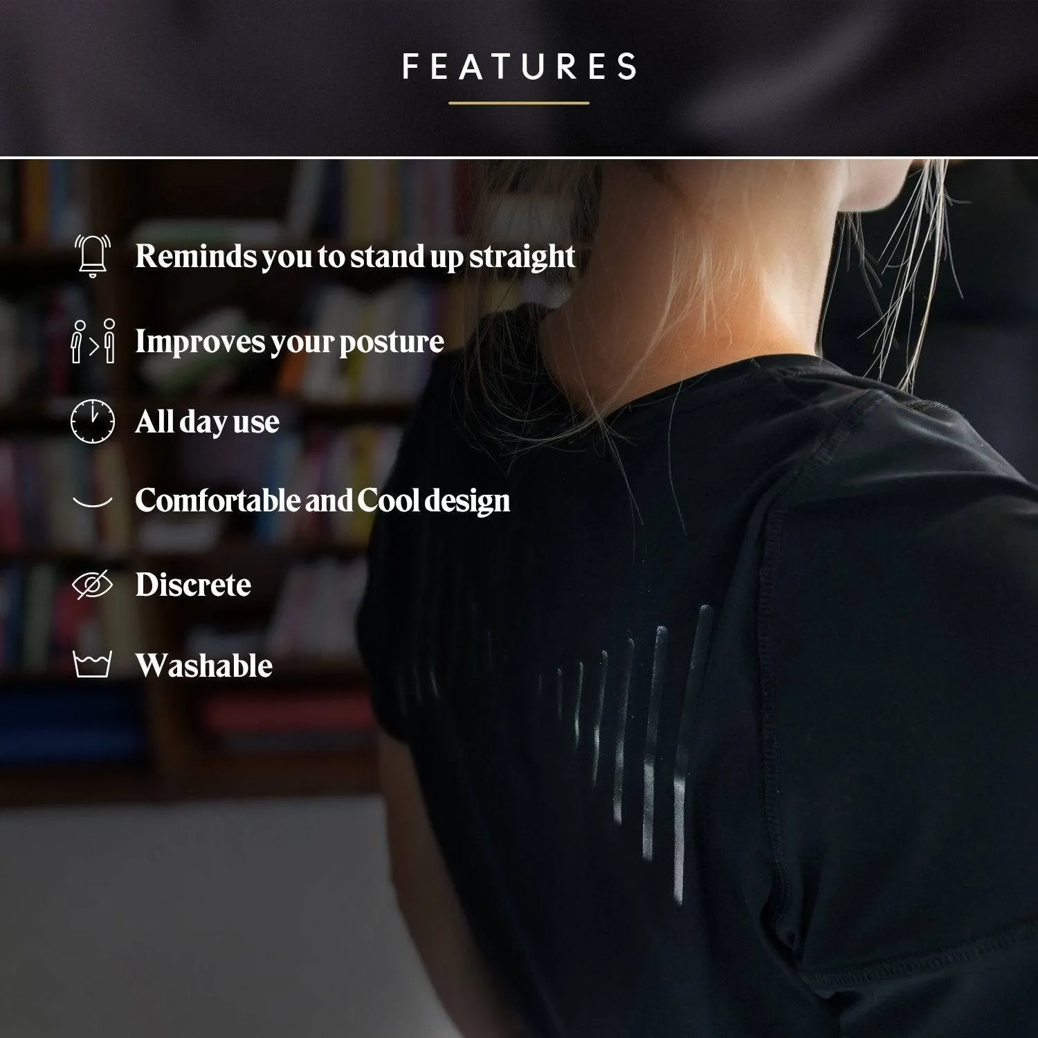 Swedish Posture Reminder T-Shirt, Black (Women's X-Small)