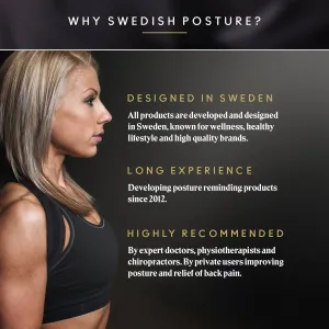 Swedish Posture Reminder T-Shirt, Black (Women's X-Small)