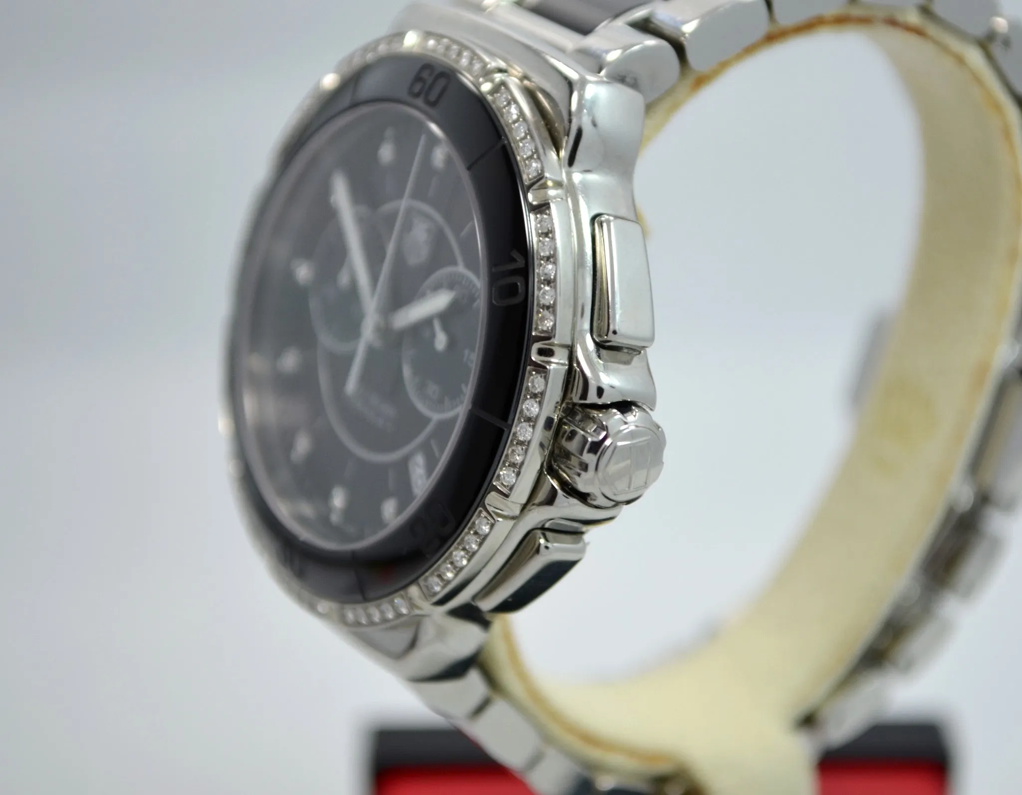 TAG Heuer Formula One CAH1212 Steel Ceramic Diamond Quartz Chronograph Wristwatch