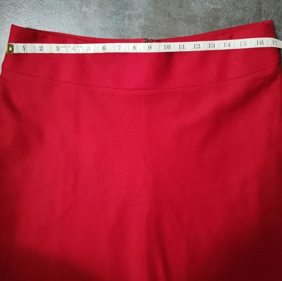 Talbots Full Length Wool Blend Red Skirt, Women's Size 12, NWT
