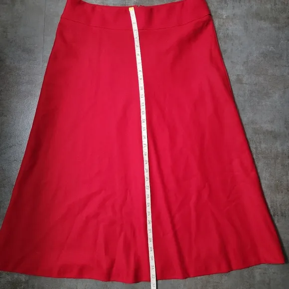 Talbots Full Length Wool Blend Red Skirt, Women's Size 12, NWT