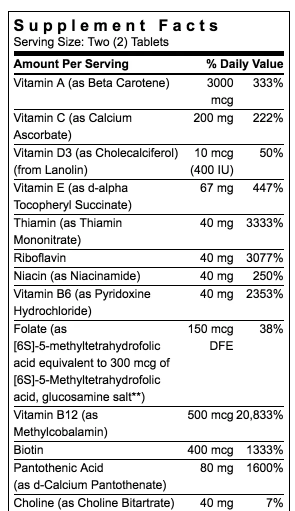 Teen Girls Tab Daily Multi Vitamin, tabs