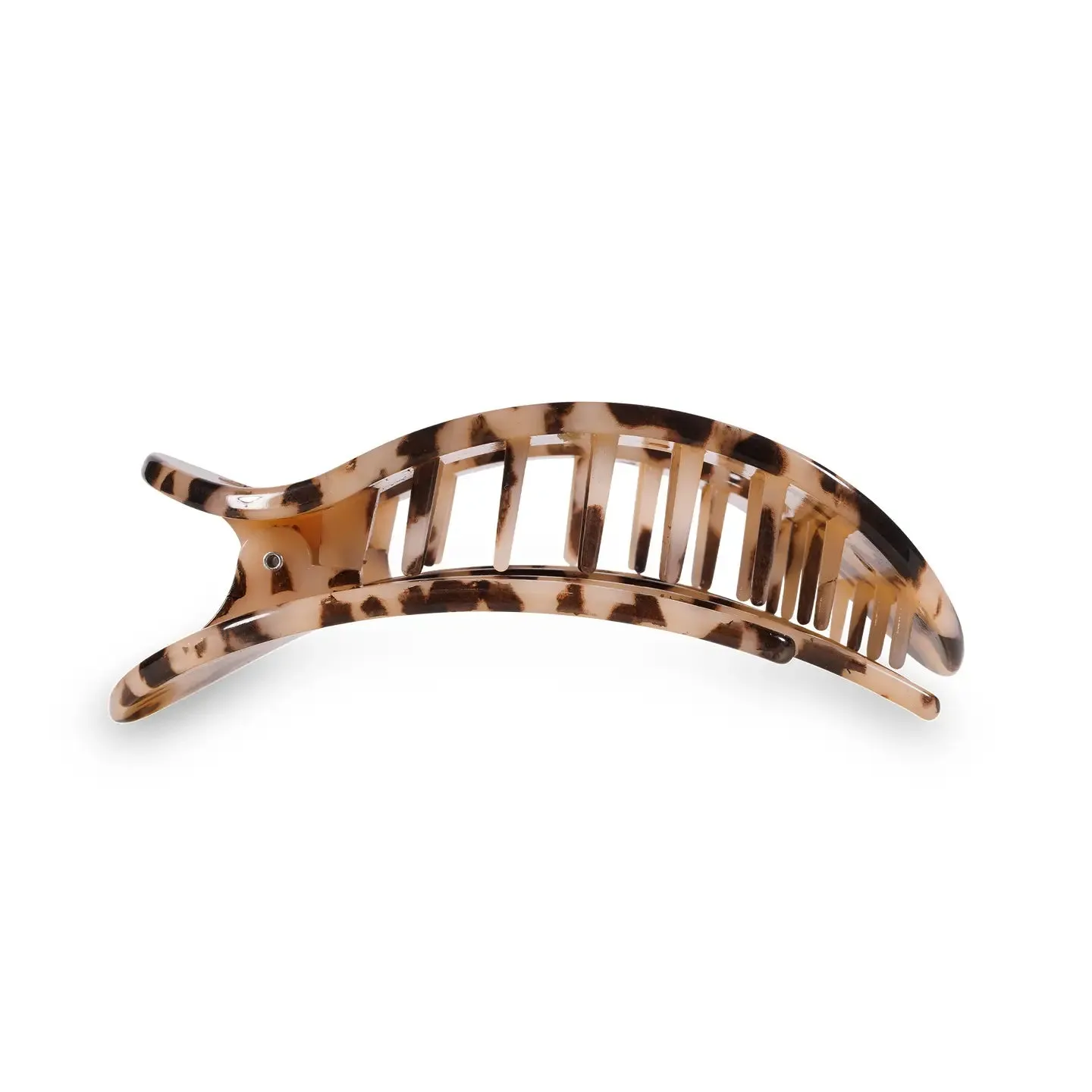 TELETIES | Large Flat Round Clip {Blonde Tortoise}