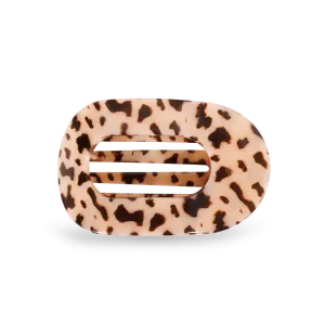 TELETIES | Medium Flat Round Hair Clip {Blonde Tortoise}