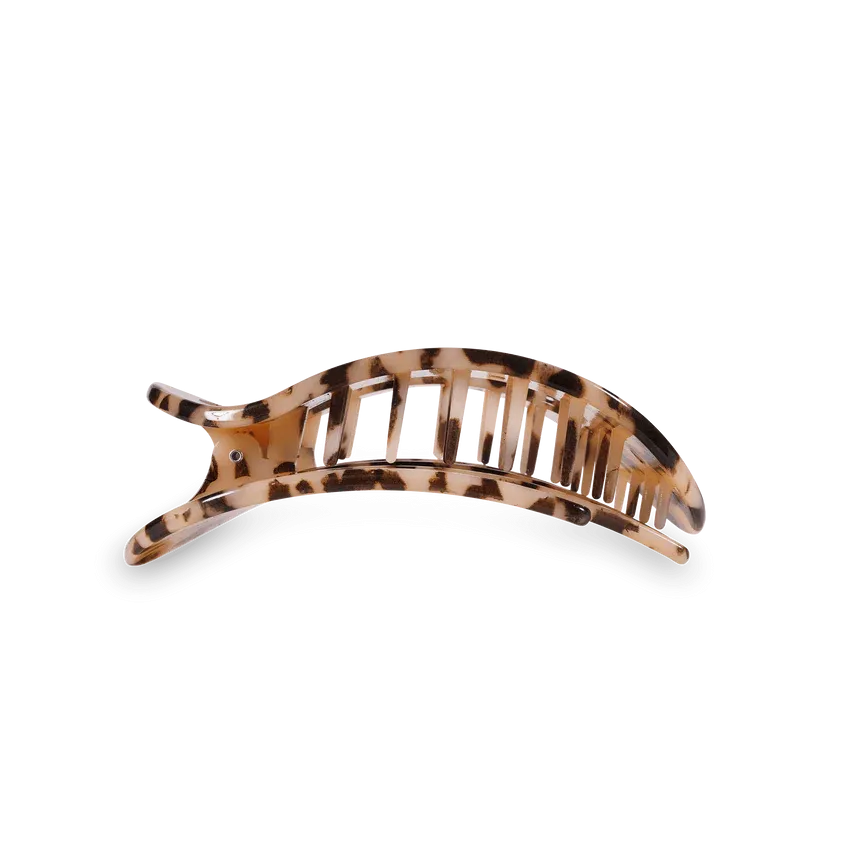 TELETIES | Medium Flat Round Hair Clip {Blonde Tortoise}