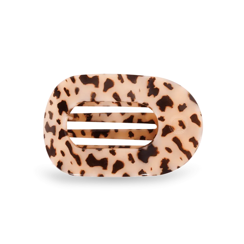 TELETIES | Medium Flat Round Hair Clip {Blonde Tortoise}