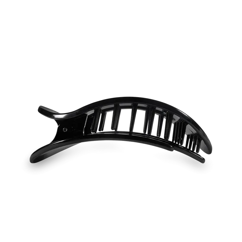 TELETIES | Medium Flat Round Hair Clip {Jet Black}