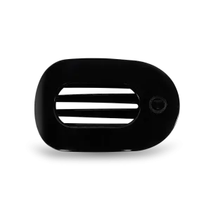 TELETIES | Medium Flat Round Hair Clip {Jet Black}