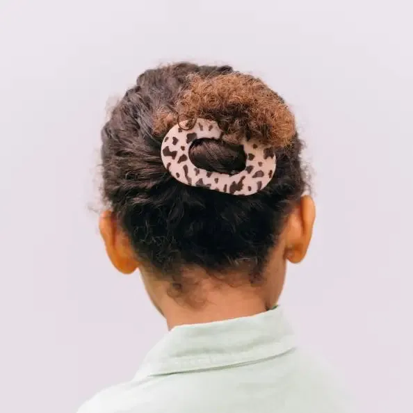 TELETIES | Small Flat Round Clip {Blonde Tortoise}