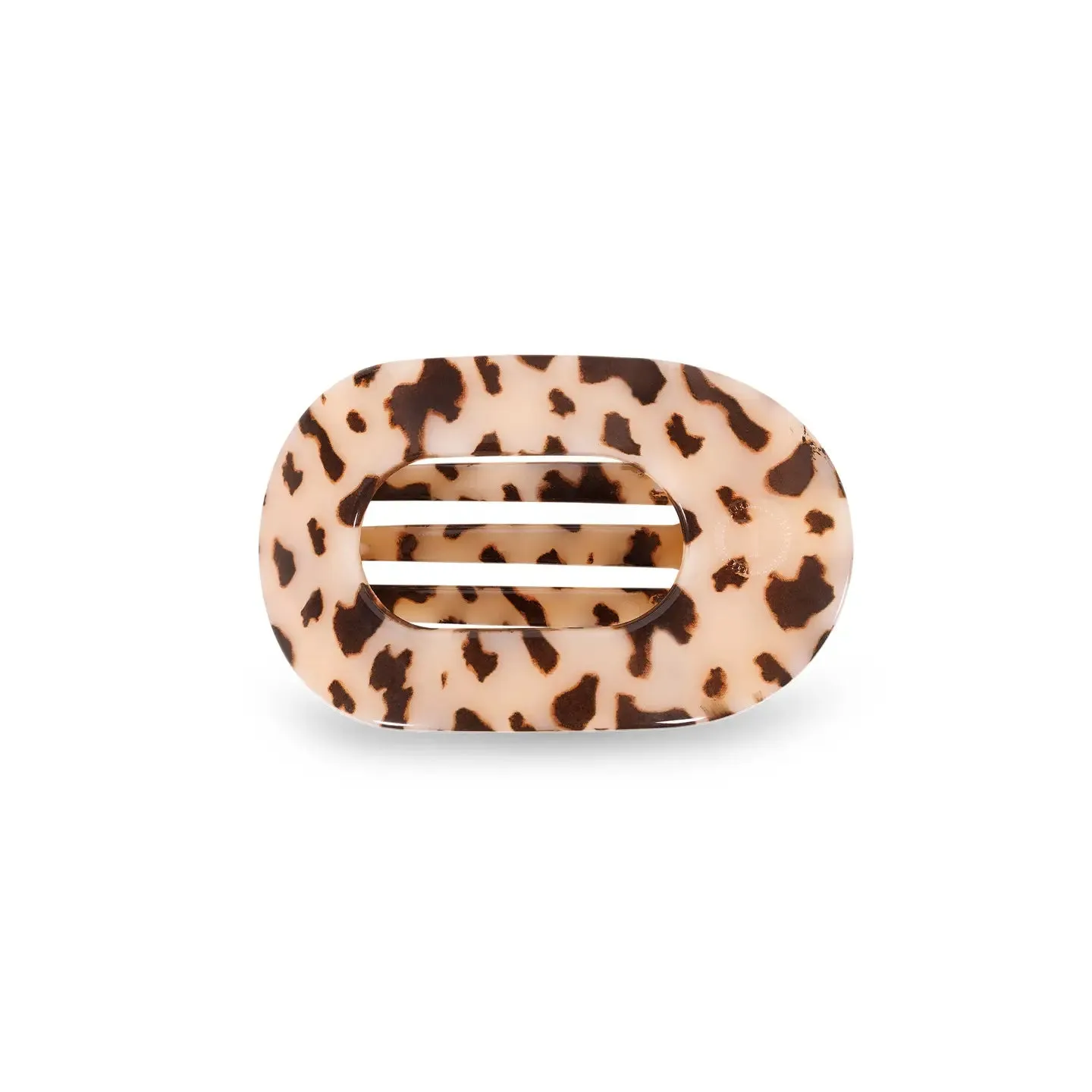 TELETIES | Small Flat Round Clip {Blonde Tortoise}