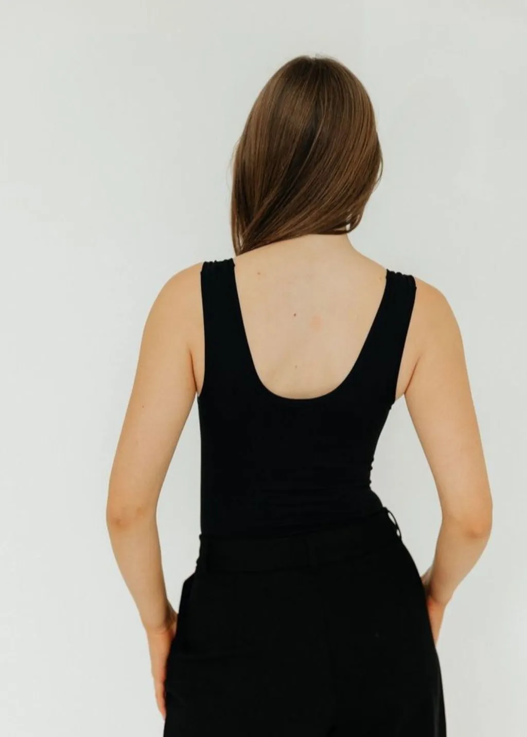 Éterne Tank Bodysuit in Black