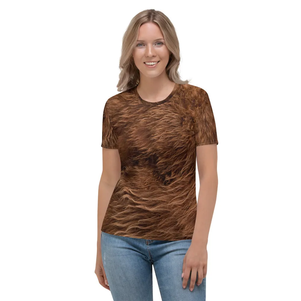 The All-In Women's Bigfoot T-Shirt (Dark Brown)