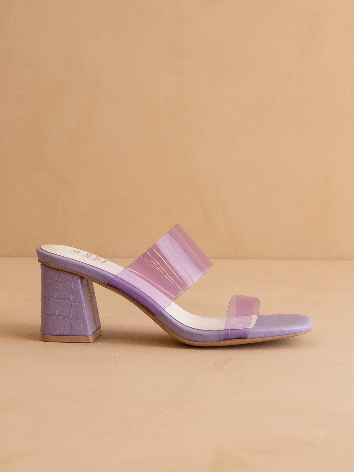 The Bagan | Lavender Transparent Sandal Heel