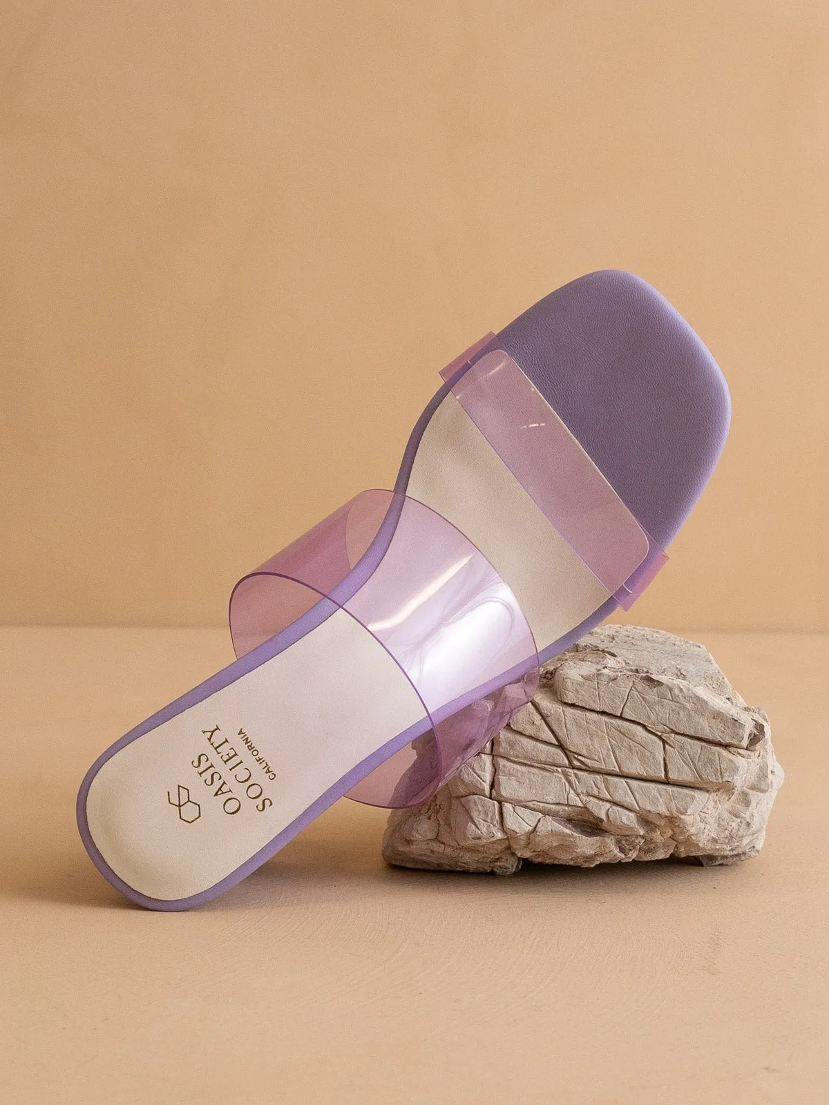 The Bagan | Lavender Transparent Sandal Heel