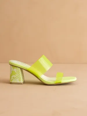 The Bagan | Lime Transparent Sandal Heel