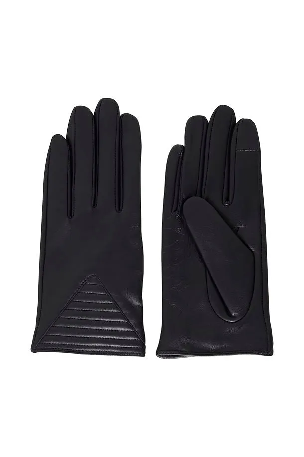 The Betsy Leather Gloves - Black