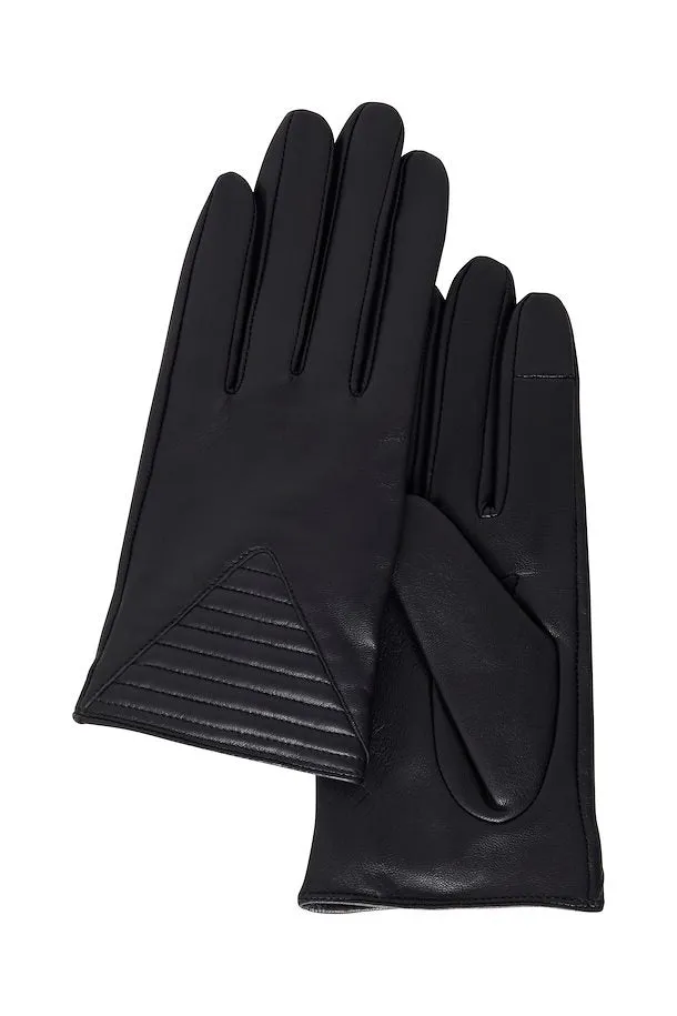 The Betsy Leather Gloves - Black