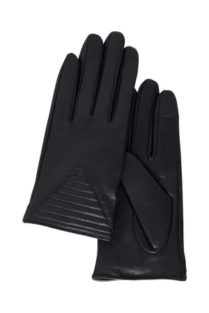 The Betsy Leather Gloves - Black