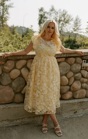 The Marais Floral Organza Midi Dress