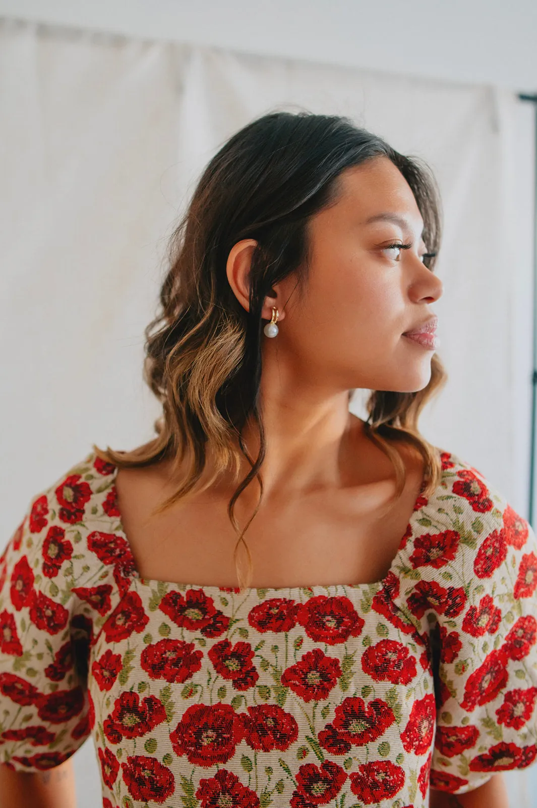 The Roberts Hoop Earring - Pearl