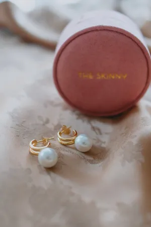 The Roberts Hoop Earring - Pearl