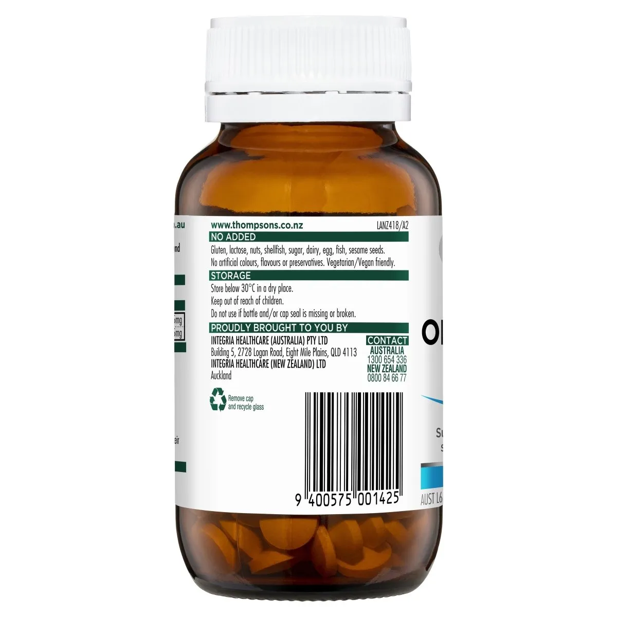 Thompson's Organic Zinc 180 Tablets