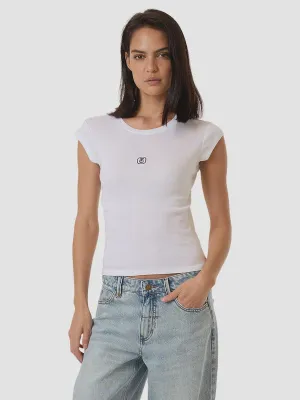 Thrills TC Foundation Cap Sleeve Tee - White