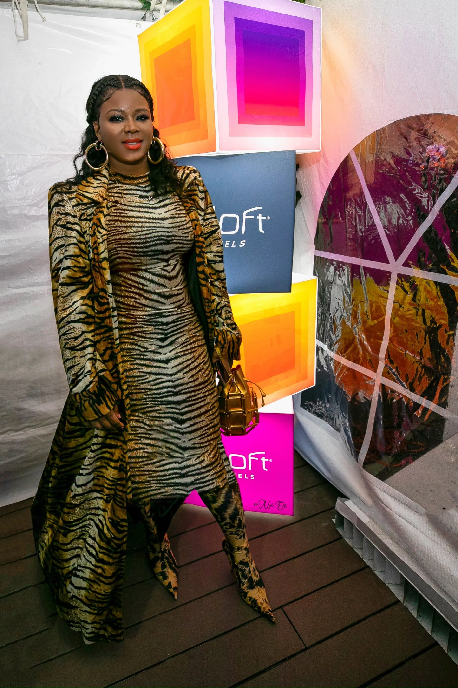 Tiger Print Nefertiti Bodycon Dress