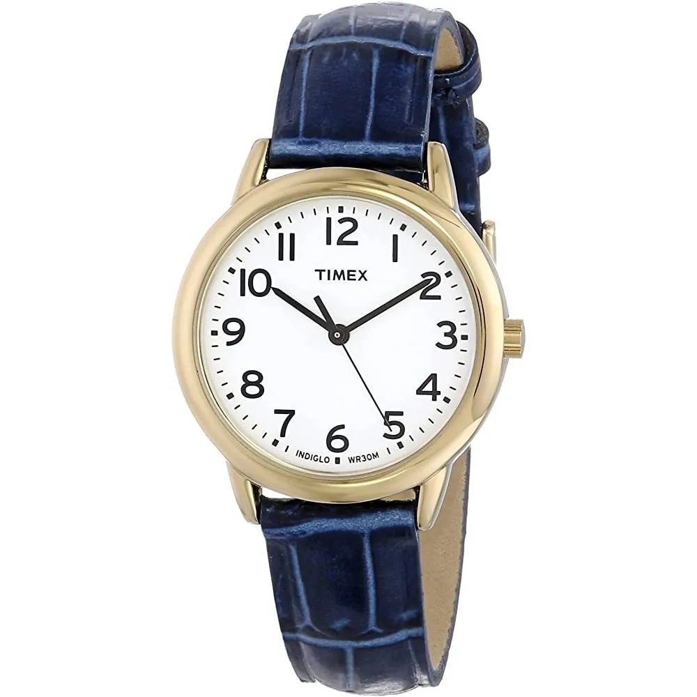Timex Women's Easy Reader Leather Strap 30mm Watch
