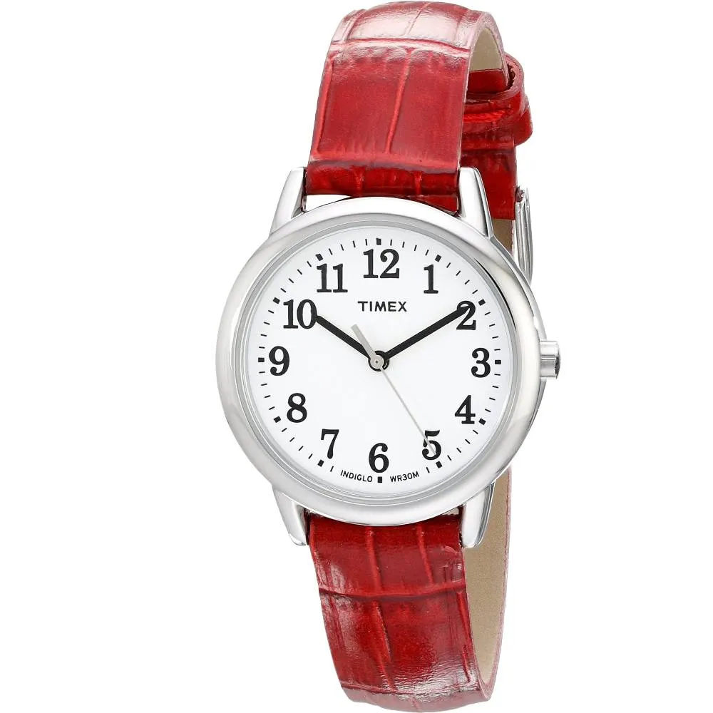 Timex Women's Easy Reader Leather Strap 30mm Watch