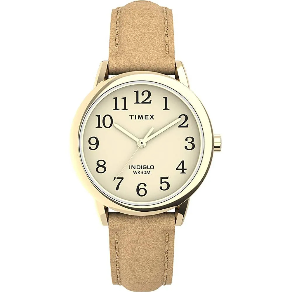 Timex Women's Easy Reader Leather Strap 30mm Watch