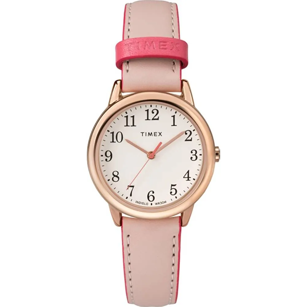 Timex Women's Easy Reader Leather Strap 30mm Watch