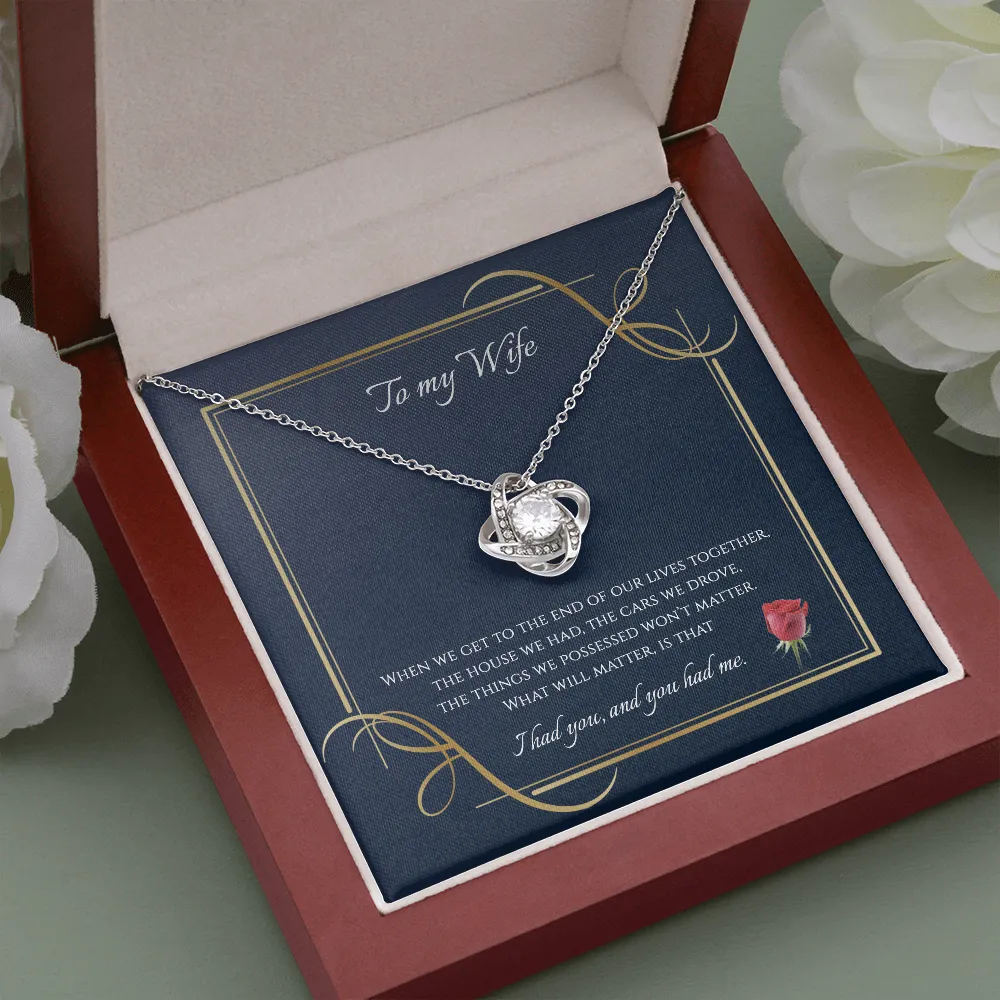 To The End Love Knot Necklace